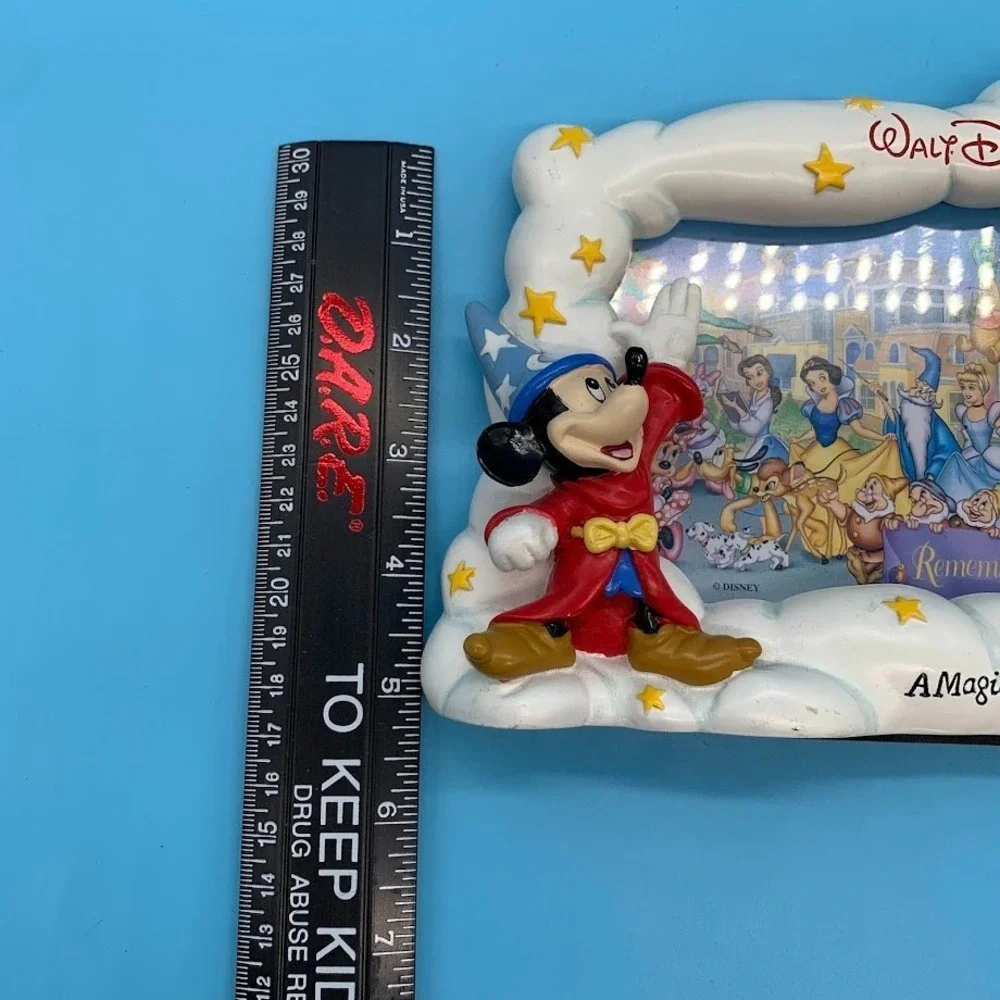 Vintage Walt Disney World Mickey Mouse 3D Photo Frame 25th Anniversary 4x6